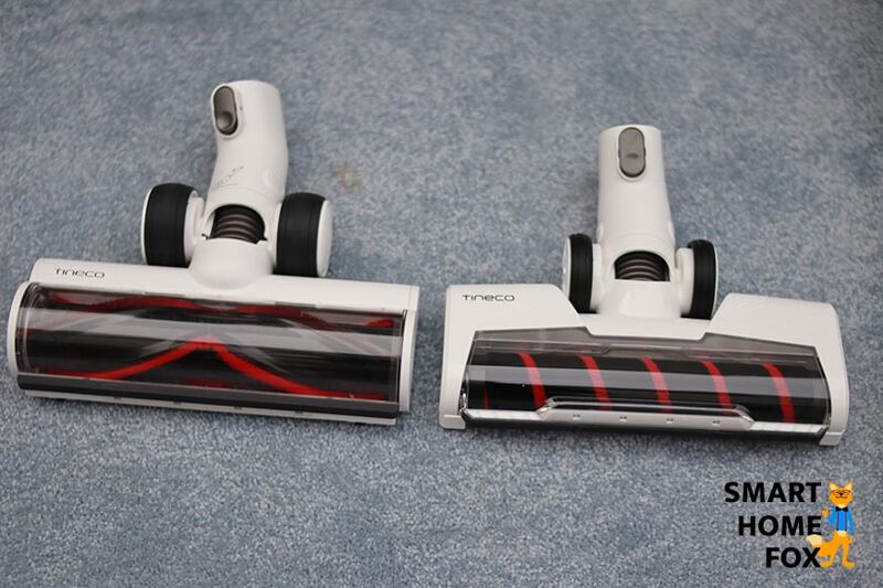 Floor head with joint and brush roller.